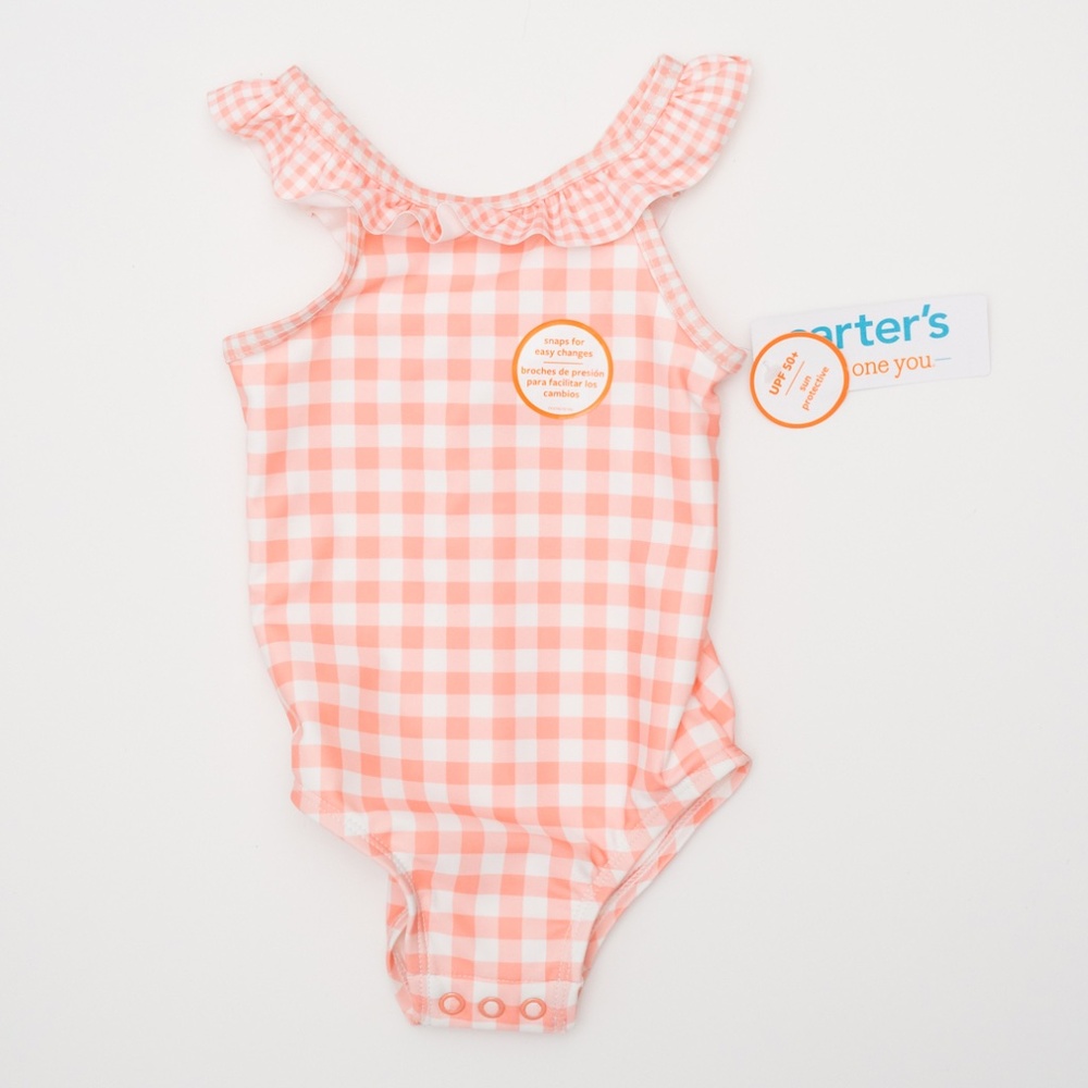 NWT Carter's Gingham Baby Swimsuit Size 12 Months
